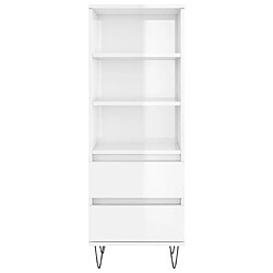 Acheter vidaXL Buffet haut Blanc brillant 40x36x110 cm Bois d'ingénierie