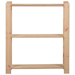 vidaXL Étagère de stockage 3 niveaux 80x28,5x90 cm Bois de pin massif