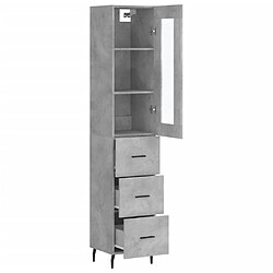 Acheter Maison Chic Buffet,Meuble de Rangement,commode pour salon,Cuisine Gris béton 34,5x34x180 cm Bois d'ingénierie -MN96974