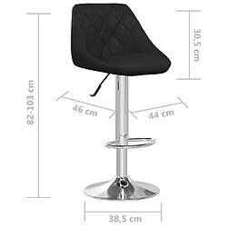 vidaXL Tabourets de bar lot de 2 noir similicuir pas cher