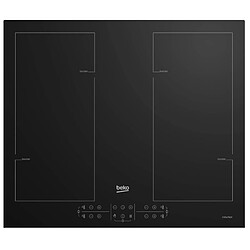 Table de cuisson à induction 60cm 4 feux 7200w noir - hii64206f2mt - BEKO