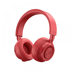 General Casque Bluetooth sur l'oreille, casque stéréo pliable léger sans fil et filaire avec micro, contrôle du volume, casque Bluetooth 5.1 pour iPad/voyage(rouge) 