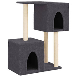 Arbre à chat avec griffoirs,niche pour chat en sisal Gris foncé 86 cm -MN71379