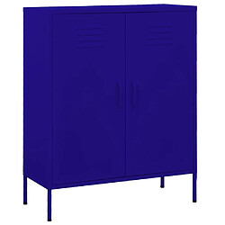 vidaXL Armoire de rangement Bleu marine 80x35x101,5 cm Acier