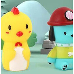 Universal 5pcs pour enfants animaux doigts animaux jouet bébé plastique mignon de poupée de dessin animé ensemble de poupées pas cher