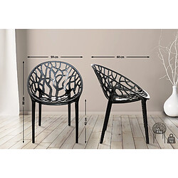 Non LOT DE 2 chaises empilables CRYSTAL