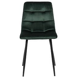 Avis Decoshop26 Lot de 2 chaises de salle à manger en velours vert pieds métal noir mat style moderne CDS10100