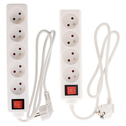 Avis Lot de 2 blocs 4x 16A et 5x 16A avec interrupteur blanc - Zenitech