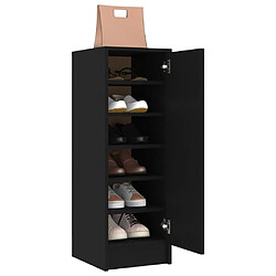 Avis vidaXL Armoire à chaussures Noir 32x35x92 cm Bois d’ingénierie