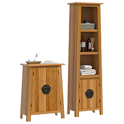 Avis Maison Chic Armoire de Bain | Ensemble de 2 meubles salle de bain bois de pin massif -GKD97888