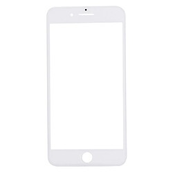 Wewoo Vitre blanc pour iPhone 7 Lentille extérieure en verre d'écran avant + cadre pièce détachée 2 en 1