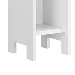 Acheter Helloshop26 Meuble colonne pour salle de bain meuble de rangement avec 3 compartiments de stockage ouverts bois composite 80 x 17 x 17 cm blanc 03_0005826