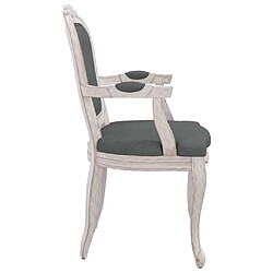 Acheter Maison Chic Chaises à manger,Chaise pour cuisine gris foncé 62x59,5x100,5 cm tissu -MN27707