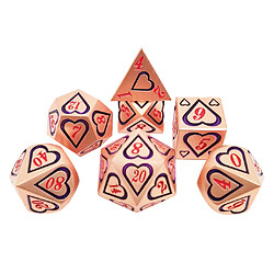 7 Pièces/ensemble En Alliage De Zinc Multi Côté Dés D4 D6 D8 D10 D12 D20 Mourir Ensemble Style 8 accessoires de jeu de société de Casino de partie RPG MTG mdn