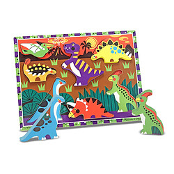 Melissa & Doug Puzzle à Grosses Pièces en Bois - Dinosaures