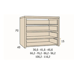 Avis Inside 75 Option 10 pour intérieur d'armoire 96,2 cm niche normale hauteur 240 cm