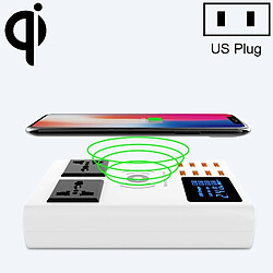 Wewoo Chargeur sans fil YC-CDA10W 10W Multi Port USB Affichage numérique intelligent à charge rapideprise américaine