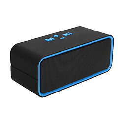 ComfortXL Enceinte bluetooth sans fil 5.0 stéréo, haut-parleur portable avec caisson de basses pour mobile et ordinateur - bleu 