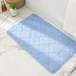 LUUCOZK Tapis de bain antidérapants absorbants à séchage rapide pour salle de bain - Bleu trésor-40 x 60CM