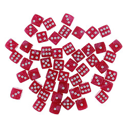 50 pièces dés à 6 faces dés numérique dés parti bar jeu de cartes accessoires rose rouge