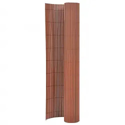 vidaXL Clôture de jardin double face 110x400 cm Marron