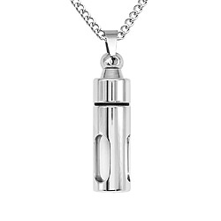 Collier Pendentif Porte-liquide En Acier Inoxydable Pour Bouteille De Souvenir En Argent