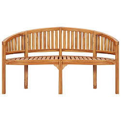 Maison Chic Banc de jardin | Banquette de jardin | Chaise Relax en forme de banane 151 cm Teck solide -MN87949