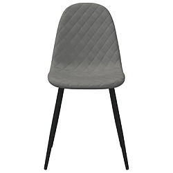 Avis vidaXL Chaises à manger lot de 4 Gris clair Velours