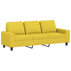 Avis Maison Chic Ensemble de canapés 2 pcs, Canapé droit Sofa pour Salon jaune clair tissu -GKD984234