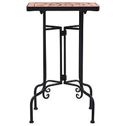 vidaXL Table de bistro mosaïque Terre cuite Céramique