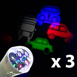 Lot 3 Ampoules LED E27 projecteur motifs CARS Eclairage enfants