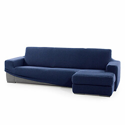 Chaise longue avec bras droit court Sofaskins NIAGARA 210 - 340 cm - Blue marine 