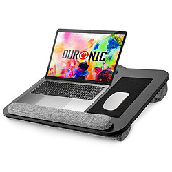 Duronic DML433 Plateau pour Ordinateur Portable avec Coussins inclinés en polystyrène ergonomiques | Repose Poignets en Mousse | Support pour Tablette | Tapis de Souris | Table à Poser sur Les Genoux 