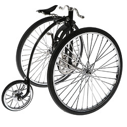 1:10 alliage moulé sous pression tricycle vélo modèle vélo collection de jouets noir