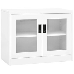 vidaXL Armoire de bureau Blanc 90x40x70 cm Acier