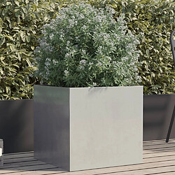 Maison Chic Jardinière,Bac à fleurs - pot de fleur argenté 49x47x46 cm acier inoxydable -GKD38505