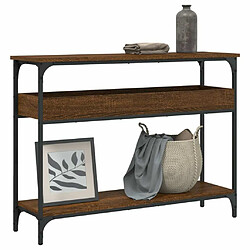 Maison Chic Table console | Meuble d'entrée | Table d'appoint avec étagère chêne marron 100x29x75 cm -GKD31614