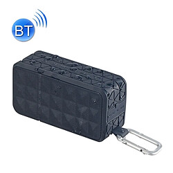 Wewoo Enceinte Bluetooth étanche noir Haut-parleur stéréo portable imperméable à l'eau, avec MIC intégré et ampli Crochet accrochant, appuis mains-libres de ampère Carte TF & AUX, Distance Bluetooth: 10m 