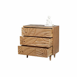 BOIS & CHIFFONS Commode sculptée 3 tiroirs | Manguier Floria pas cher