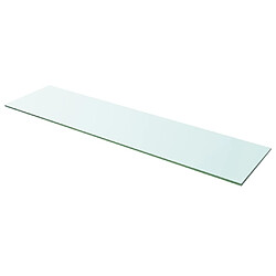 vidaXL Panneaux d'étagère 2 pcs Verre Transparent 100 x 25 cm