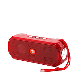 Universal Silicone portable rouge Bluetooth haut-parleur Super Bass STEREO SUBWOOFER Support TWS TF AUX / USB / Aux / FM Radio Récepteur avec lampe de poche 