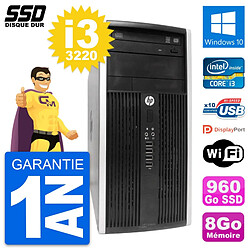 PC Tour HP Compaq Pro 6300 CMT Intel i3-3220 RAM 8Go SSD 960Go Windows 10 Wifi - Occasion