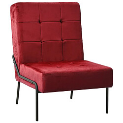 vidaXL Chaise de relaxation 65x79x87 cm Rouge bordeaux Velours