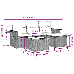 Avis vidaXL Salon de jardin 4 pcs avec coussins noir résine tressée