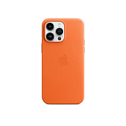 Apple Coque MagSafe pour iPhone 14 Pro Max en Cuir Orange