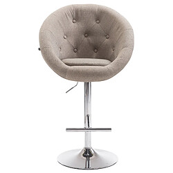 Non Tabouret de bar London V2 tissu chrome