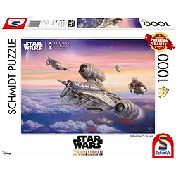 Schmidt Spiele Mandalorian Thomas Kinkade, Lucas Film Mandala The Escort, Puzzle 1000 pièces, 59954, coloré 