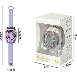 Acheter Elixir Mini Ventilateur de Montre, Ventilateur de Montre Portable avec Dragonne Confortable, Lumière LED Colorée, Vitesse de Troisième Vitesse, Ventilateur USB Pliable pour Femmes et Enfants (Violet)