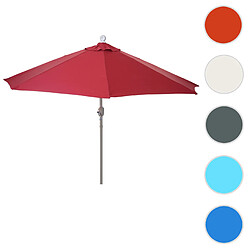 Mendler Demi-parasol en aluminium Parla, UV 50+ ~ 300cm bordeaux sans pied