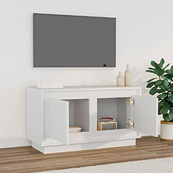 Avis Maison Chic Meuble TV scandinave - Banc TV pour salon blanc 80x35x45 cm bois d'ingénierie -MN54968